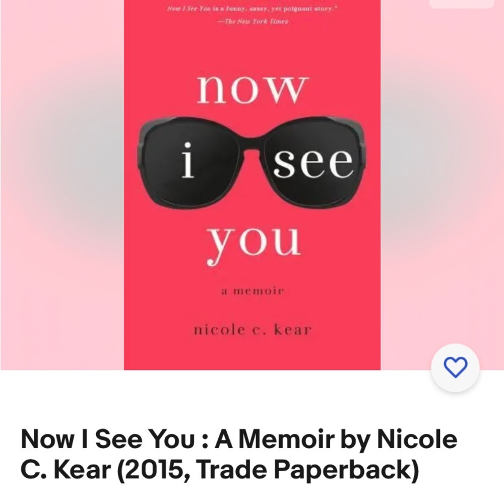 New book! now I see you a memoir soft cover
